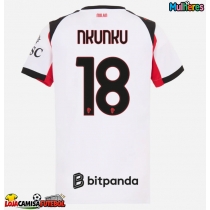 Camisa de Futebol AC Milan Christopher Nkunku #18 Equipamento Secundário Mulheres 2025-26 Manga Curta
